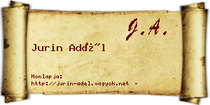 Jurin Adél névjegykártya